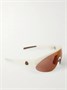Круглые резиновые солнцезащитные очки Moncler Eyewear, белый 47358378