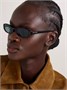 Erin овальные ацетатные солнцезащитные очки Saint Laurent Eyewear, черный 47360476