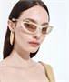 Солнцезащитные очки "Призма" в форме кошачий глаз BOTTEGA VENETA, золотой 47361605