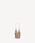 Мини-сумка-ведро CASSANDRE из деревянных бусин SAINT LAURENT, коричневый 47362489