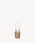 Мини-сумка-ведро CASSANDRE из деревянных бусин SAINT LAURENT, коричневый 47362489