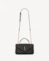 Сумка LOULOU с верхней ручкой из стеганой кожи ягненка SAINT LAURENT, черный 47374785