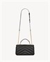 Сумка LOULOU с верхней ручкой из стеганой кожи ягненка SAINT LAURENT, черный 47374785