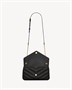 Сумка LOULOU с верхней ручкой из стеганой кожи ягненка SAINT LAURENT, черный 47374785