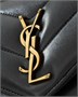 Сумка LOULOU с верхней ручкой из стеганой кожи ягненка SAINT LAURENT, черный 47374785