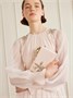 Клатч Bloom из атласа, украшенный кристаллами ERDEM, розовый 47323810