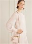 Клатч Bloom из атласа, украшенный кристаллами ERDEM, розовый 47323810