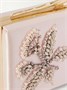 Клатч Bloom из атласа, украшенный кристаллами ERDEM, розовый 47323810