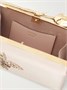 Клатч Bloom из атласа, украшенный кристаллами ERDEM, розовый 47323810