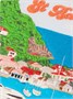 Клатч из хлопкового, шерстяного и шелкового канваса с вышивкой и аппликацией St. Barth Olympia Le-Tan, синий 47324203