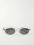 Солнцезащитные очки из ацетата круглой формы с надписями ALAÏA EYEWEAR, прозрачный 47348427