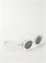 Солнцезащитные очки из ацетата круглой формы с надписями ALAÏA EYEWEAR, прозрачный 47348427