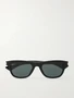 Квадратные ацетатные солнцезащитные очки Saint Laurent Eyewear, черный 47348692