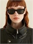 Квадратные ацетатные солнцезащитные очки Saint Laurent Eyewear, черный 47348692