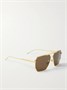 Оригинальные солнцезащитные очки-авиаторы золотистого цвета BOTTEGA VENETA EYEWEAR, золотой 47349485