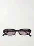 Овальные солнцезащитные очки Erin в ацетатной оправе Saint Laurent Eyewear, черный 47349610
