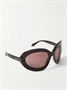 Круглые солнцезащитные очки из ацетата черепаховой расцветки ALAÏA EYEWEAR, коричневый 47350177
