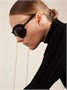 Круглые солнцезащитные очки из ацетата черепаховой расцветки ALAÏA EYEWEAR, коричневый 47350177