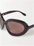 Круглые солнцезащитные очки из ацетата черепаховой расцветки ALAÏA EYEWEAR, коричневый 47350177