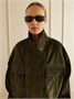 Солнцезащитные очки в D-образной оправе серебристого цвета Saint Laurent Eyewear, серебряный 47353511