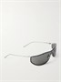 Солнцезащитные очки в D-образной оправе серебристого цвета Saint Laurent Eyewear, серебряный 47353511