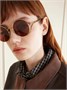 Солнцезащитные очки с круглой оправой золотистого цвета LOEWE EYEWEAR, золотой 47356706