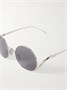 Круглые солнцезащитные очки серебристого цвета LOEWE EYEWEAR, серебряный 47357491