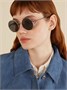 Круглые солнцезащитные очки серебристого цвета LOEWE EYEWEAR, серебряный 47357491