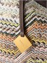 Плетеная сумка через плечо со стразами в полоску и кожаной отделкой Missoni, бежевый 47359737
