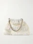 Мини-сумка Falabella из атласа с пайетками STELLA MCCARTNEY, белый 47375571