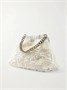 Мини-сумка Falabella из атласа с пайетками STELLA MCCARTNEY, белый 47375571