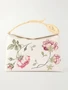 Клатч из кожи с вышивкой Bloom ERDEM, белый 47375744