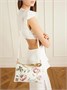 Клатч из кожи с вышивкой Bloom ERDEM, белый 47375744