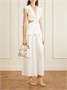 Клатч из кожи с вышивкой Bloom ERDEM, белый 47375744