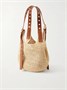 Paula's Ibiza Сумка-хобо из рафии с отделкой из перфорированной кожи LOEWE, бежевый 47375880