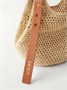 Paula's Ibiza Сумка-хобо из рафии с отделкой из перфорированной кожи LOEWE, бежевый 47375880