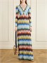 Маленькая полосатая сумка-ведро из рафии с кожаной отделкой Missoni, бежевый 47358056