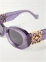 Солнцезащитные очки из ацетата с овальной оправой LOEWE EYEWEAR, фиолетовый 47368293