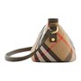 Мини-сумка Burberry из хлопка с деталями из овчины, песочного цвета 27895682