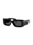 Versace Eyewear солнцезащитные очки в прямоугольной оправе с декором Medusa, черный 15750367