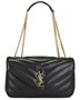 Средняя сумка Loulou с цепочкой Saint Laurent, Nero 27099662