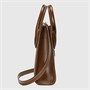 Мини-сумка тоут Gucci с принтом Interlocking G, коричневая 619884