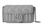 Женская сумка Gucci Marmont стеганая, серая 4546656