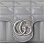 Женская сумка Gucci Marmont стеганая, серая 4546656
