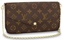 Женская цепочка-плечо Felicie Pochette Monogram коричневый LOUIS VUITTON 26495399