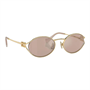 MIU MIU Солнцезащитные очки овальной формы Eyewear Oval Frame, Gold 27984047