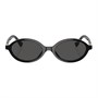 Солнцезащитные очки Miu Miu Oval Frame, черные 27984043