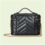 Мини-сумка Gucci GG Marmont с верхней ручкой, черная 619842