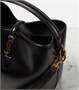 Le 37 Маленькая кожаная сумка-ведро Saint Laurent, черный 2107776