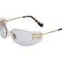 MIU MIU Солнечные очки с логотипом, Gold 27984030